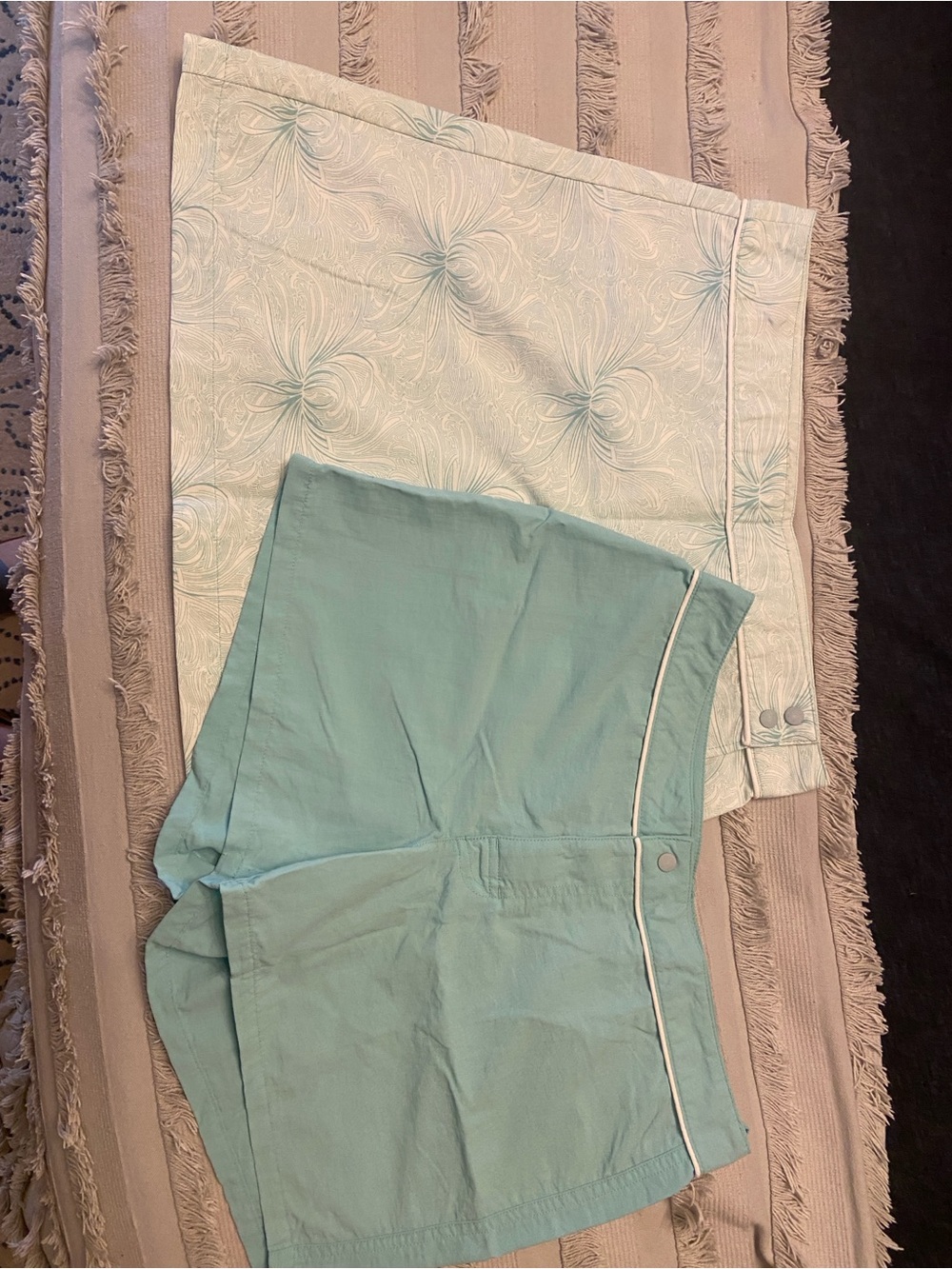 Pataginia Aqua Floral Swirl Skirt & Short Set
